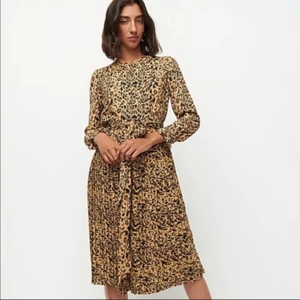 J Crew leopard print dress